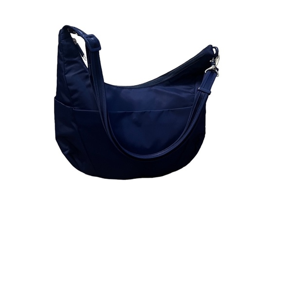 NWT Pacsafe City safe Cx Crossbody Blue Anti Theft Crossbody Moonshape Bag - Picture 15 of 16